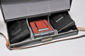 Polaroid Borsa per SX-70 in cuoio nero vintage per, Nieuw