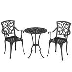 3-delig Tuin Bistro Set Ronde Bistrotisch Met 2 Stoelen Para, Verzenden, Nieuw