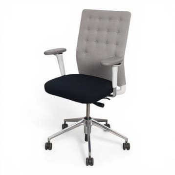 Vitra ID Trim bureaustoel met lendensteun, zwart-grijs-ch..., Ophalen of Verzenden, Ergonomisch, Gebruikt