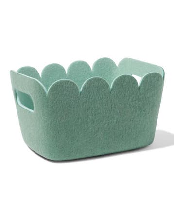 HEMA Mand 20x12cm vilt donkergroen, Huis en Inrichting, Verzenden, Nieuw