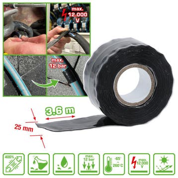 Competition Multi-tape Isolatietape Zwart 3600x25mm, Verzenden, Nieuw