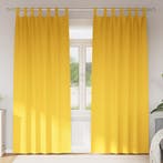 vidaXL Zwart-out Gordijnen met Ringen 2 pcs Mosterdgeel 260, Verzenden, Nieuw
