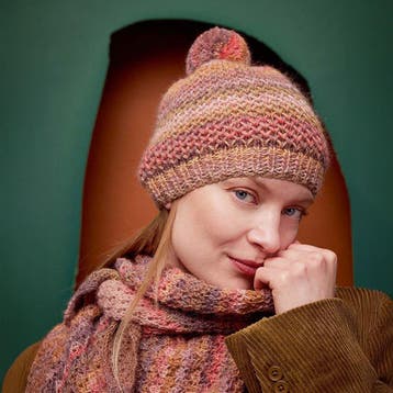 Breipatroon Muts Ophelia met pompon van Lang Yarns Aurora, Ophalen of Verzenden, Nieuw