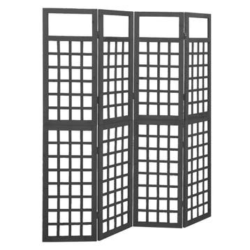 vidaXL Kamerscherm/trellis met 4 panelen161x180 cm vurenhout, Verzenden, Nieuw