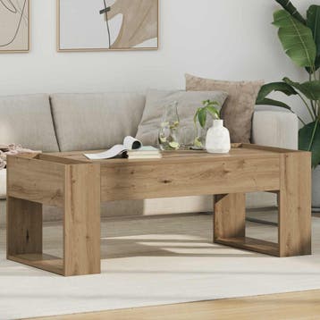 vidaXL Salontafel Artisan Eiken 110 x 50 x 41 cm Bewerkt, Huis en Inrichting, Tafels | Salontafels, Verzenden, Nieuw, Overige houtsoorten