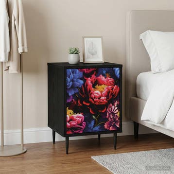 vidaXL Nachtkastje KIEL 2 st Zwart eiken 36 x 33 x 51 cm, Minder dan 45 cm, Verzenden, Nieuw, Minder dan 55 cm