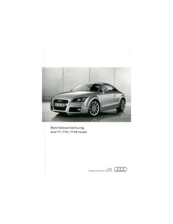 2013 AUDI TT TTS RS COUPE INSTRUCTIEBOEKJE DUITS, Auto diversen