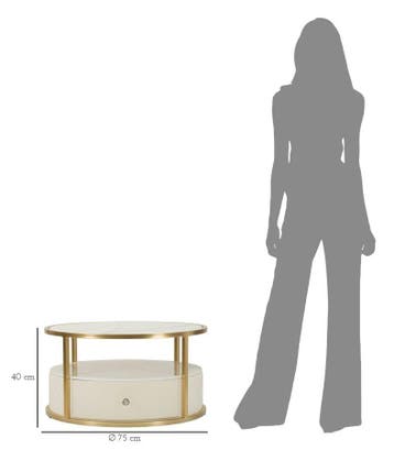 KOFFIETAFEL SHARON CM Ø 75X40, Ophalen of Verzenden, Nieuw