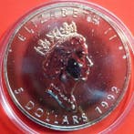Canada. 5 Dollars 1992 Maple Leaf 1 Ounce Silver 9999