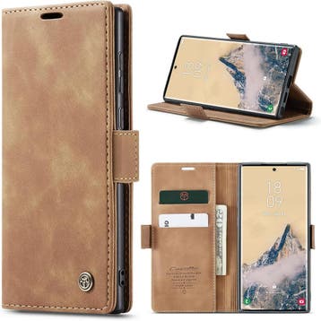 CaseMe book case leer - Samsung S26 Ultra - Licht bruin, Verzenden, Nieuw