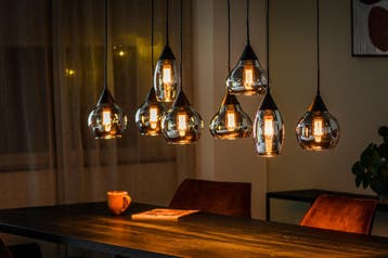 Astraeos Hanglamp - 8-lichts Rookglas, Huis en Inrichting, Ophalen of Verzenden, Nieuw