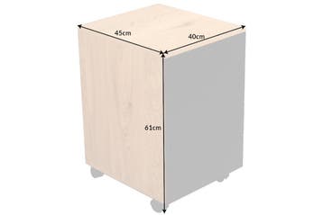 Moderne rolcontainer STUDIO 40cm zwart eikenlook 4 lades -, Ophalen of Verzenden, Nieuw