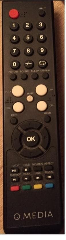 Afstandsbediening Qmedia QTL32H8B-TP, Ophalen of Verzenden, Nieuw, Origineel