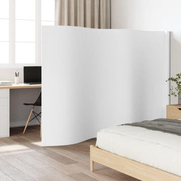 vidaXL Kamerscherm breedte 400 cm hoogte 165 cm bamboe wit, Huis en Inrichting, Woonaccessoires | Kamerschermen, Verzenden, Nieuw
