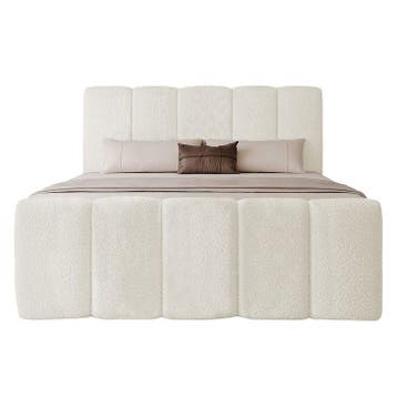 Boxspringbed Manitoba - Bouclé stof - 180 x 200 cm - Incl. O, Verzenden, Nieuw