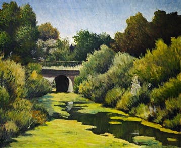 École postimpressionniste française (XX) - Le vieux pont sur, Antiek en Kunst