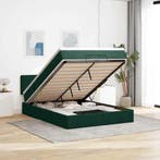 vidaXL Ottoman bed met matras en LEDs 140x200cm fluweel, Verzenden, 140 cm, 200 cm, Stof