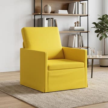 vidaXL Fauteuil Lichtgeel 70 x 81 x 82 cm Stof, Huis en Inrichting, Eenpersoons, Verzenden, Nieuw, Minder dan 150 cm