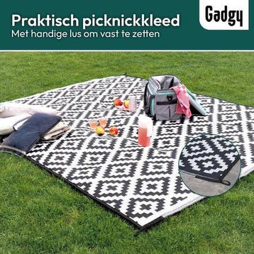 2dekans | Gadgy Buitenkleed Vloerkleed Buiten XXL - 270x200, Caravans en Kamperen, Ophalen of Verzenden, Zo goed als nieuw