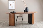 Eettafel - Rika - 90x200 cm - Walnoot - Jörn, Huis en Inrichting, Tafels | Eettafels, Verzenden, Nieuw