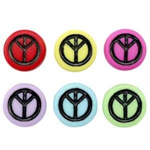 100 x Letterkralen van acryl peace Multicolour-black, Ophalen of Verzenden, Nieuw, Kraal