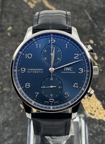 IWC Portugieser Chronograph 41mm - Blue Dial - IW371606, Nieuw, Staal, Polshorloge, Overige merken