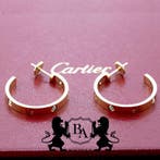 Cartier LOVE Diamanten 18 Karaat Rosegoud Oorbellen B8301433, Ophalen of Verzenden, Zo goed als nieuw, Met edelsteen, Knopjes of Stekers