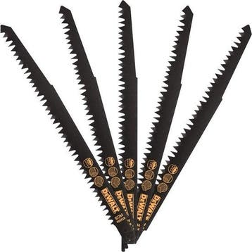 DeWalt DT2352 Reciprozaagblad - 240 x 5,0/6,5mm - Hout (5st), Doe-het-zelf en Verbouw, Gereedschap | Handgereedschap, Verzenden