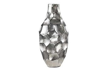 Elegante vaas ORGANIC ORIENT 45cm zilver gehamerd ontwerp -, Huis en Inrichting, Woonaccessoires | Vazen, Ophalen of Verzenden
