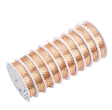 1 rol metaaldraad Long-Lasting Plated, Light Gold 0,7mm d..., Ophalen of Verzenden, Nieuw, Draad