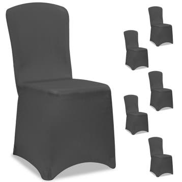 Stoelhoes Set van 6 Antraciet ÖKO-TEX® (Tuinmeubelhoezen), Verzenden, Nieuw