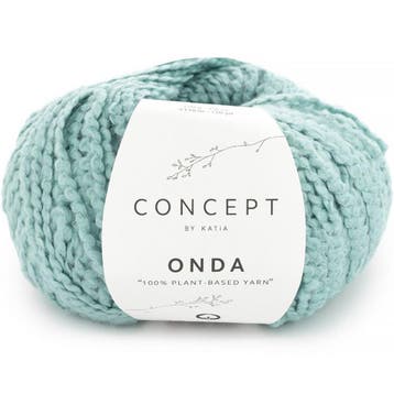Katia Concept Onda - 83 Turquoise - Katoen met Bouclé-effe, Hobby en Vrije tijd, Breien en Haken, Ophalen of Verzenden, Nieuw