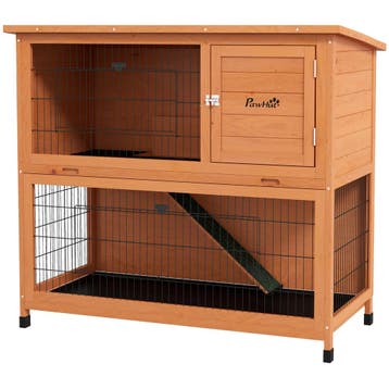 Houten Konijnenhok Met 2 Verdiepingen, Kleindierenhok Met Pa, Verzenden, Nieuw