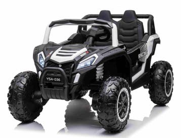 Kinderauto, DUNE BUGGY zwart, 4WD, leder, RC, NIEUW!!, Ophalen of Verzenden, Nieuw