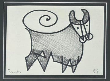 Siep Van Den Berg (1913-1998) - Stier, Antiek en Kunst