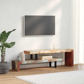 vidaXL Tv-meubel massief gerecycled hout, Huis en Inrichting, Kasten | Televisiemeubels, 100 tot 150 cm, Verzenden, Nieuw, Minder dan 100 cm