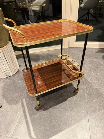 Ico Parisi - Bar - Messing, Aluminium, Ebbenhout - Design, Nieuw