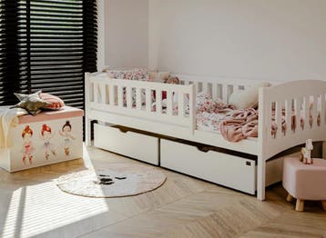 Kajuitbed met Lade Gino - 90 x 200 - Wit, Verzenden, Nieuw, 180 cm of meer, 85 tot 100 cm