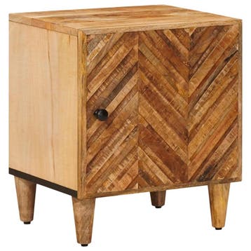 vidaXL Nachtkastje Bruin 40 x 33,5 x 46 cm Massief Mango, Minder dan 45 cm, Verzenden, Nieuw, Minder dan 55 cm