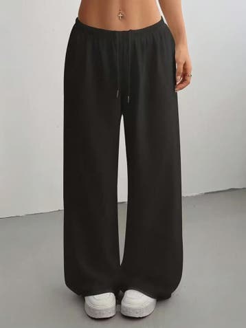 Dames Wijde Pijpen Joggingbroek met Trekkoord en Elastische, Verzenden, Nieuw