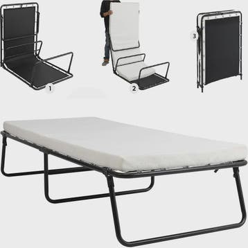 Opvouwbaar Gastenbed met 7cm Traagschuim Matras - 80x190cm -, Verzenden, Nieuw