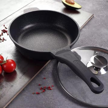 TIROSS Koekenpan met marmer coating 24 cm voor gas elektr..., Ophalen of Verzenden, Nieuw