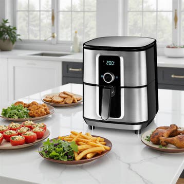 Airfryer Ben 10,2 l - zilver, Witgoed en Apparatuur, Frituurpannen, Verzenden, Nieuw