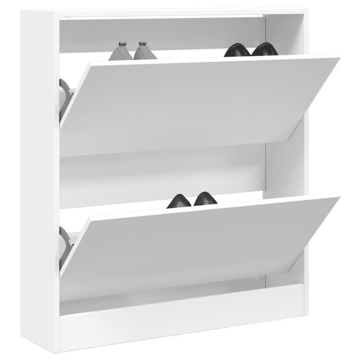 vidaXL Schoenenkast 80x21x87,5 cm bewerkt hout wit, Huis en Inrichting, Kasten | Schoenenrekken, Nieuw, Verzenden
