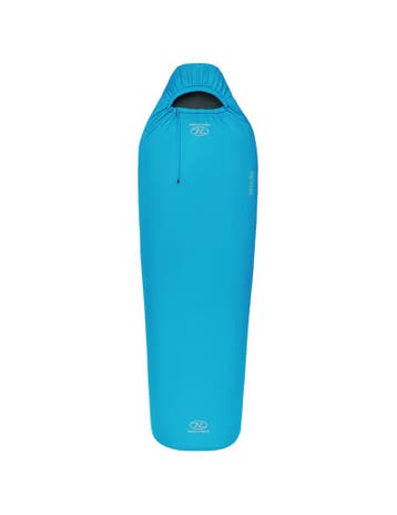Highlander mummyslaapzak Zeta 150 Sky Blue 5°C - Blauw, Caravans en Kamperen, Verzenden, Nieuw
