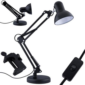 LED Bureaulamp - Maxozo Rety - E27 Fitting - Verstelbaar -, Ophalen of Verzenden, Nieuw, Metaal, Overige fittingen