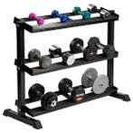 Taurus Halterrek/dumbbellrek 3-laags staal, Verzenden, Nieuw