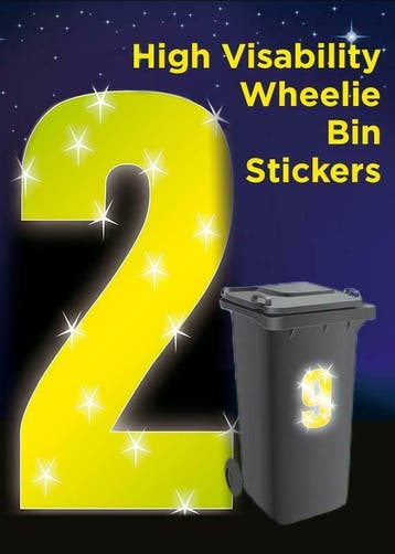 Licht reflecterende huisnummerstickers, fluor cijferstickers, Hobby en Vrije tijd, Stickers en Plaatjes, Nieuw