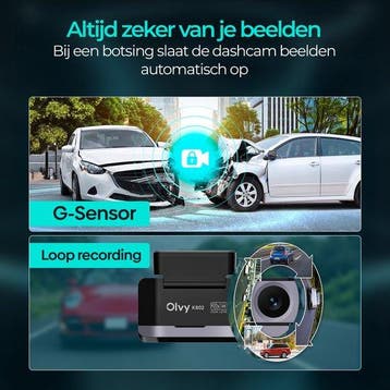 Dual Dashcam - Voor Auto - Camera Voor en Achter - 4K - Full, Verzenden, Zo goed als nieuw