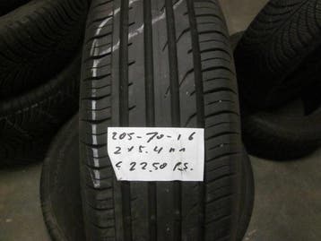 205 70 16 Continental ContiPremiumContact 2 zomerbanden, Gebruikt, 16 inch, Band(en), Personenwagen